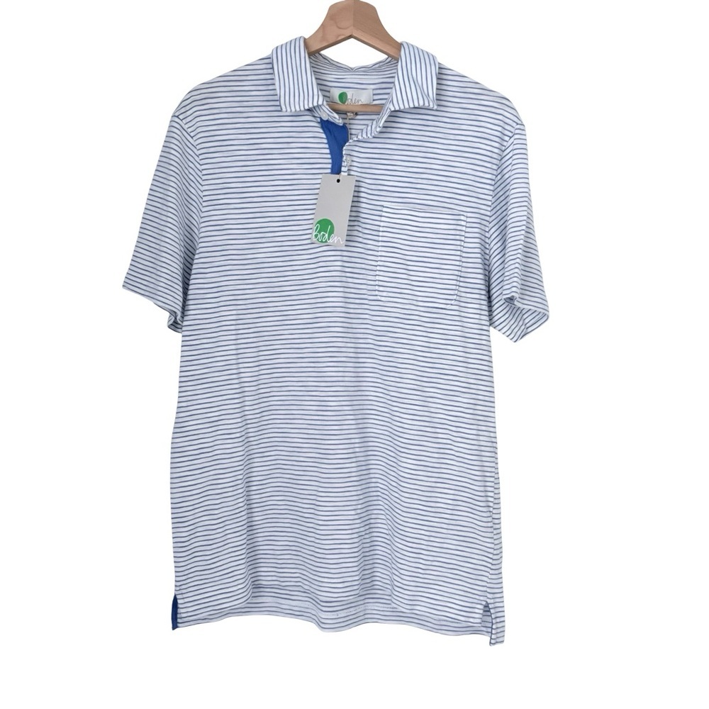 NWT Boden Men’s Striped Polo Shirt Sz M